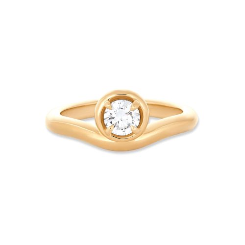 Stone and Strand 14K Yellow Gold 0.5CTW Lab-Created Diamond Bonbon Merge Ring Front Image