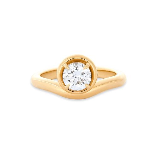 Stone and Strand 14K Yellow Gold 1CTW Lab-Created Diamond Bonbon Merge Ring Front Image