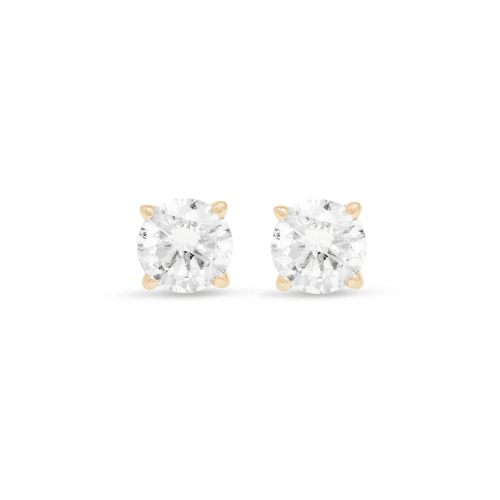 Stone and Strand 14K Yellow Gold Lab-Created Diamond Studs Front Image