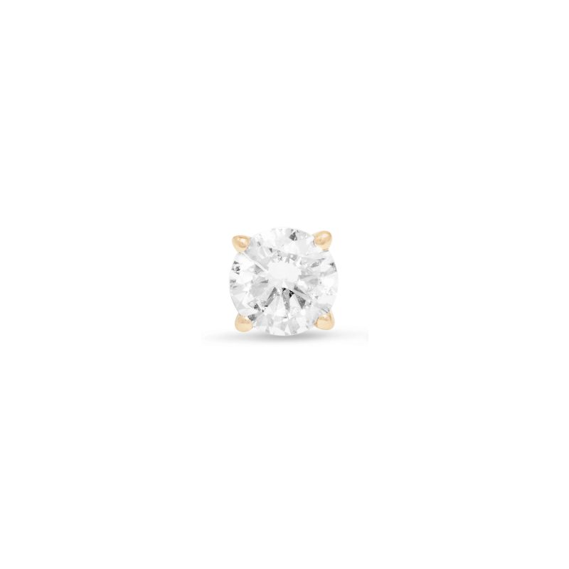 Stone and Strand 14K Yellow Gold Lab-Created Diamond Studs Front Single Image