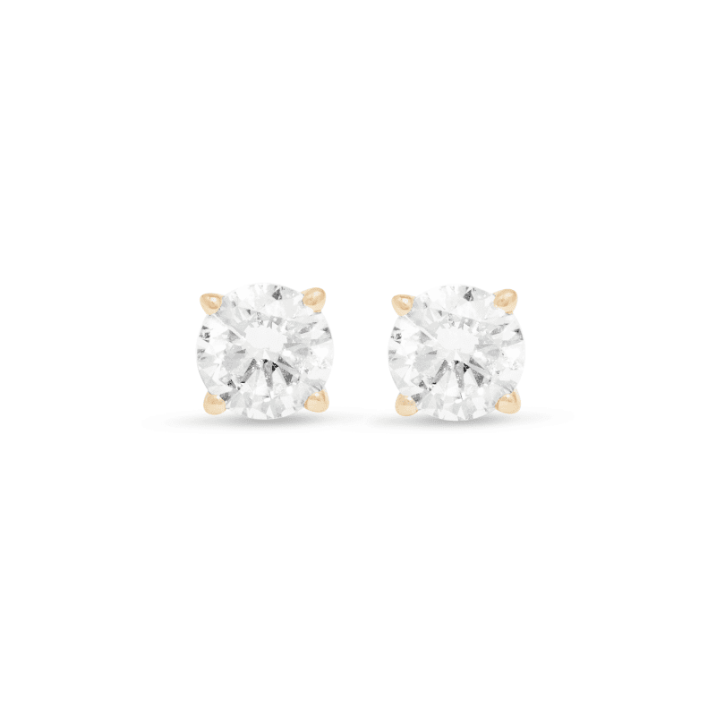 Stone and Strand 14K Yellow Gold Lab-Created Diamond Studs Front Image