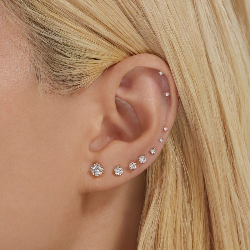 1 TCW LAB CREATED DIAMOND STUDS WEAR IT WITH