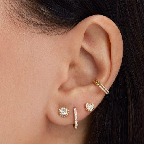 12 TCW LAB CREATED DIAMOND CANDY STUDS WEAR IT WITH