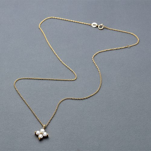 1CTW LUCKIEST CLOVER LAB CREATED DIAMOND NECKLACE EDITORIAL