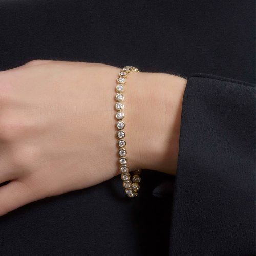 5 6 CTW LAB CREATED BUBBLE UP DIAMOND TENNIS BRACELET ON BODY