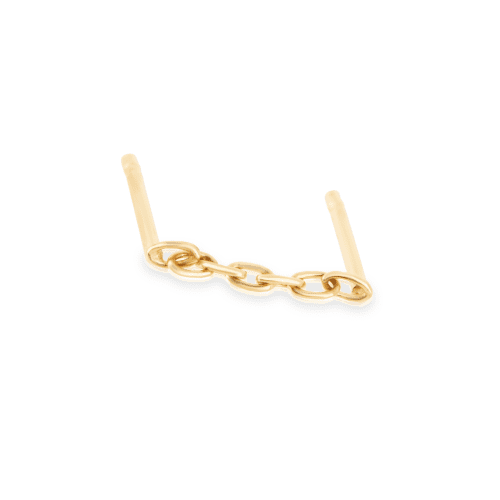 7MM CHAIN DOUBLE PIERCING STUD TOP