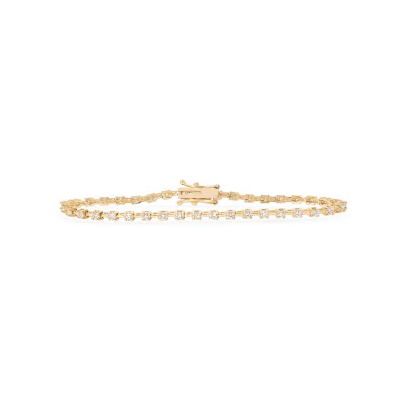 Stone and Strand 14K Yellow Gold Ace Diamond Tennis Bracelet Front Image