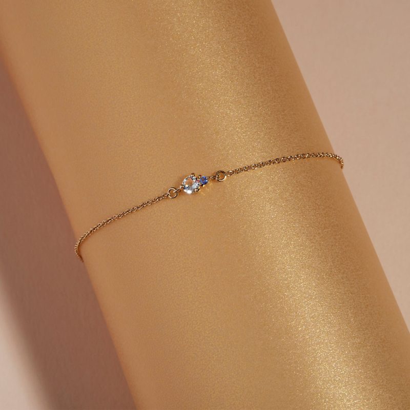 AQUAMARINE AND SAPPHIRE SLIDER BRACELET EDITORIAL