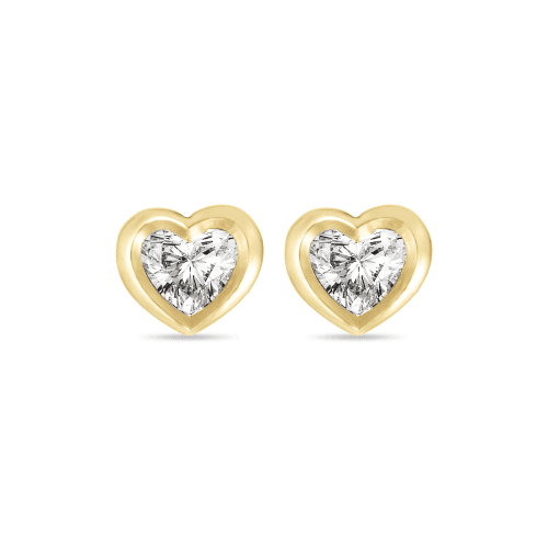 Baby Heart Diamond Studs