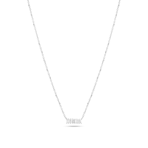 Baguette Diamond Line Necklace