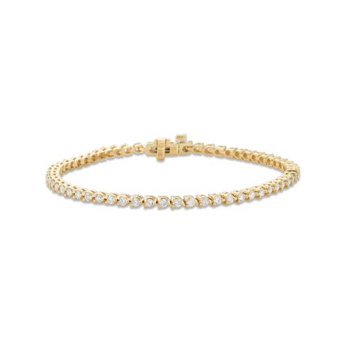 Stone and Strand 14K Yellow Gold Baseline Eternity Tennis Bracelet Front Image