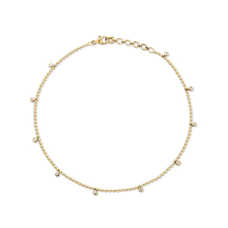 BEDAZZLE DIAMOND ANKLET FRONT