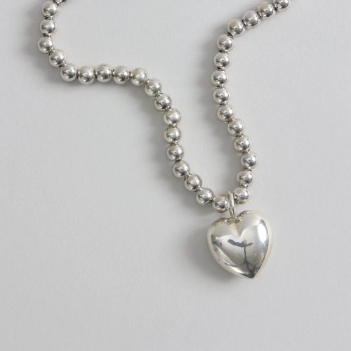 BIG HEARTED PUFFED NECKLACE