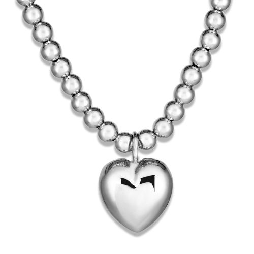 BIG HEARTED PUFFED NECKLACE FRONT 2