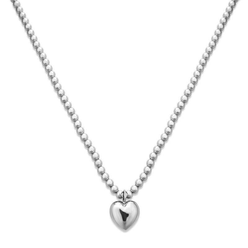 BIG HEARTED PUFFED NECKLACE FRONT