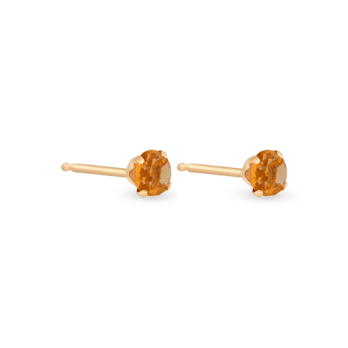 BIRTHSTONE EARRINGS CITRINE SIDE