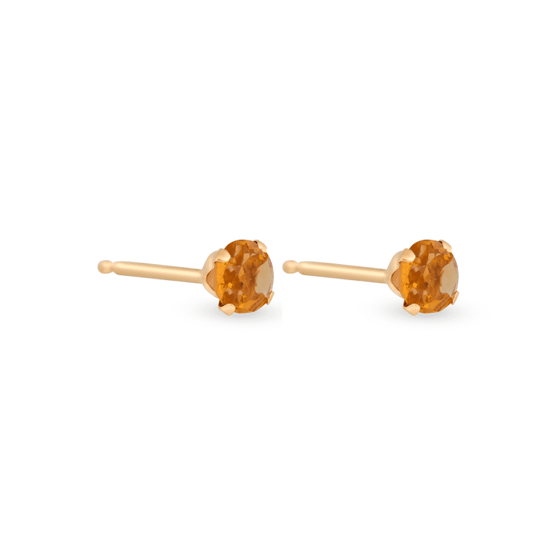 BIRTHSTONE EARRINGS CITRINE SIDE