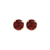 Stone and Strand 14K Yellow Gold Tiny Garnet Birthstone Earrings Front Image