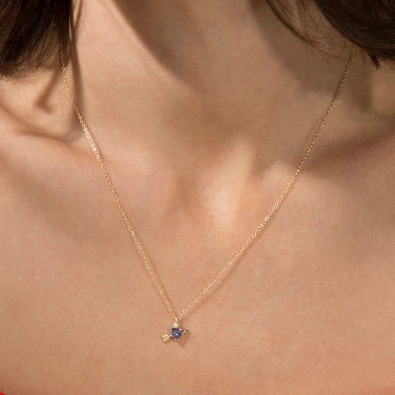 BLUE VALENTINE NECKLACE ON BODY