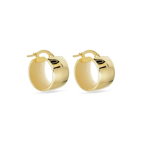 Stone and Strand 10K Yellow Gold Bold Glider Hoops Side Image