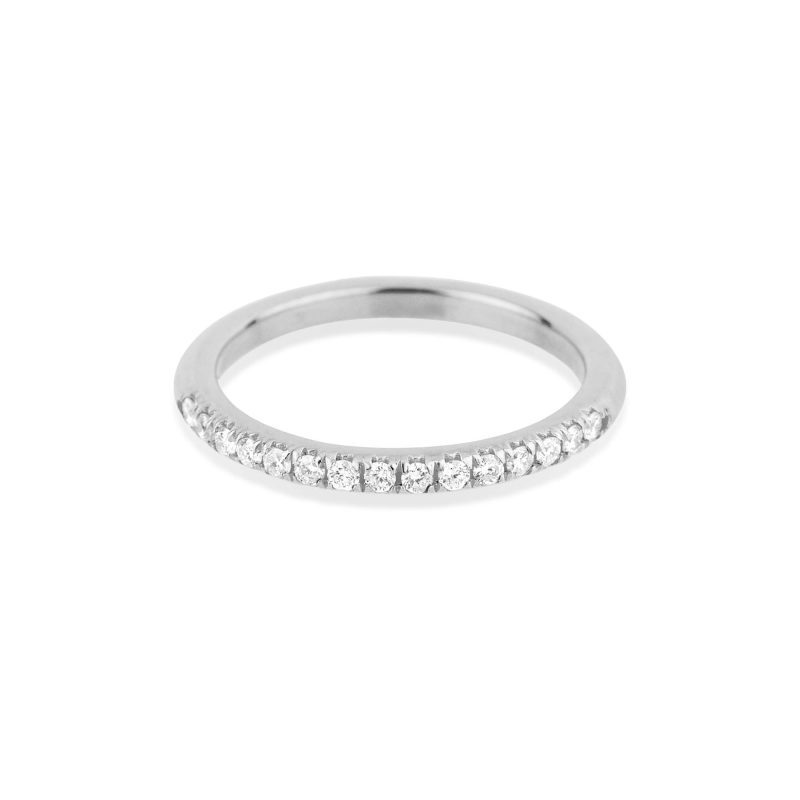 BOLD PAVE WHITE DIAMOND BAND FRONT