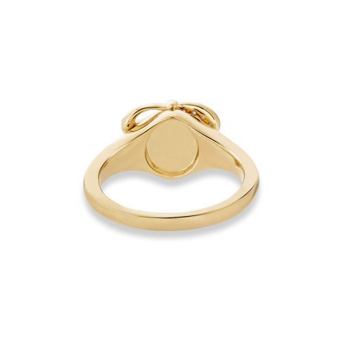 BOW NOUVEAU SIGNET RING REAR