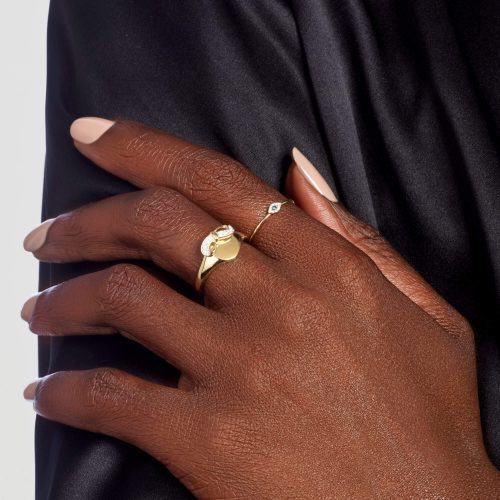 BOW NOUVEAU SIGNET RING WEAR IT WITH