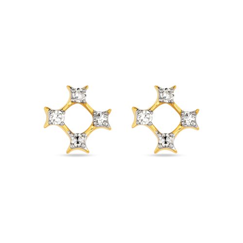 Stone and Strand 10K Yellow Gold Bright Lights Aura Studs Front Image