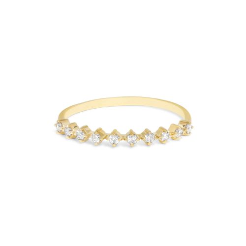 Stone and Strand 10K Yellow Gold Bright Lights Diamond Band Front Image