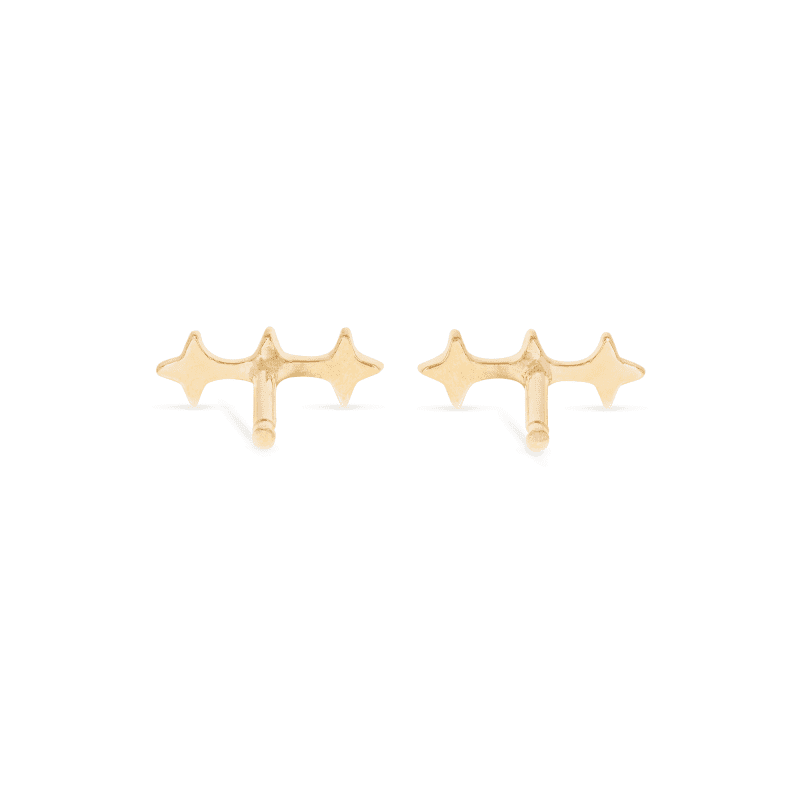 BRIGHT LIGHTS DIAMOND STUDS REAR