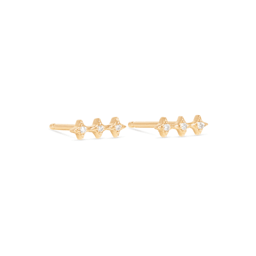 BRIGHT LIGHTS DIAMOND STUDS SIDE