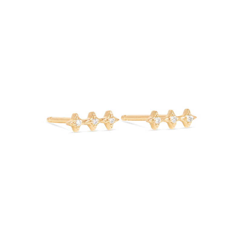 BRIGHT LIGHTS DIAMOND STUDS SIDE