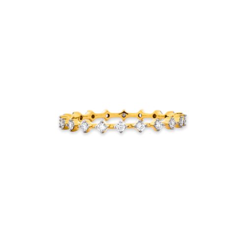 Stone and Strand 14K Yellow Gold Bright Lights Eternity Band Front Image