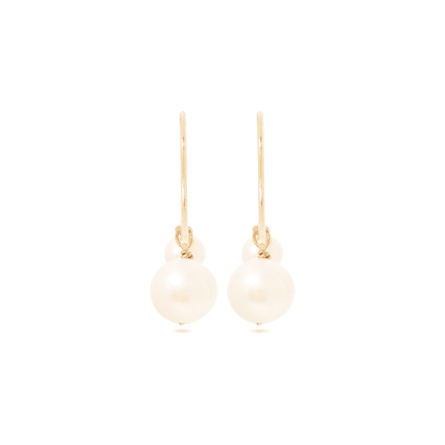 BUDDY PEARL HOOK EARRINGS REAR