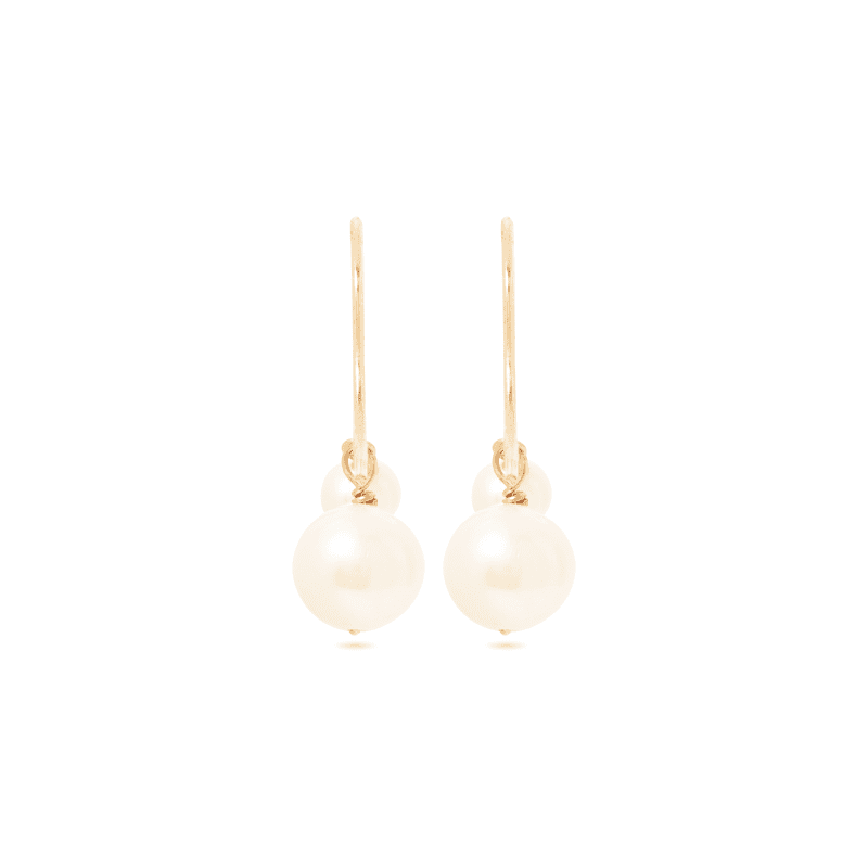 BUDDY PEARL HOOK EARRINGS REAR