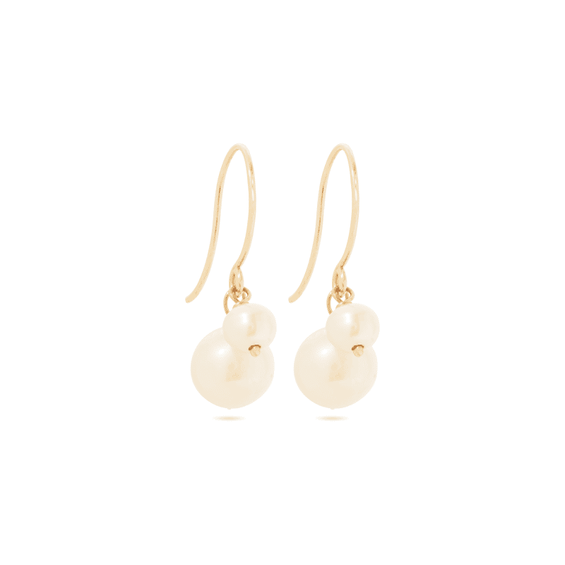 BUDDY PEARL HOOK EARRINGS SIDE