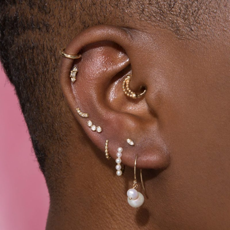 BUDDY PEARL HOOK EARRINGS WEAR IT WITH