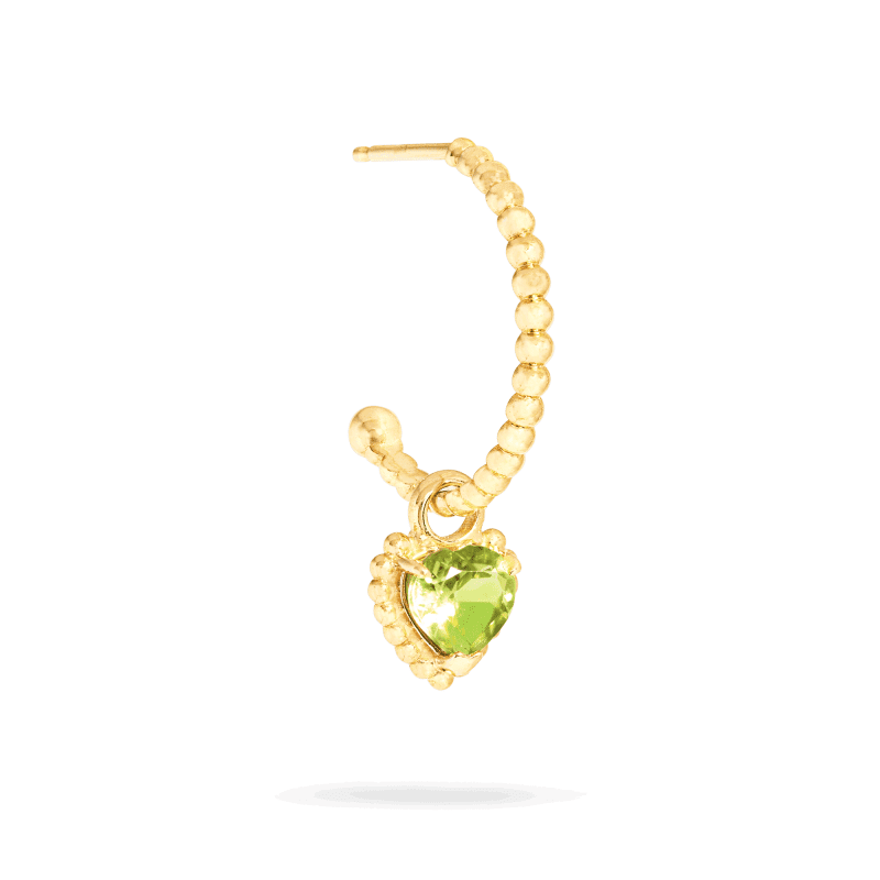 CANDY PERIDOT HOOP CHARM ON HOOP