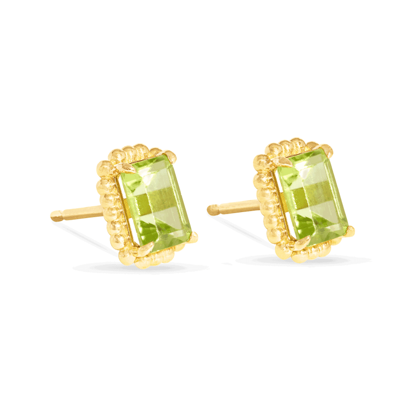 CANDY PERIDOT STUDS SIDE