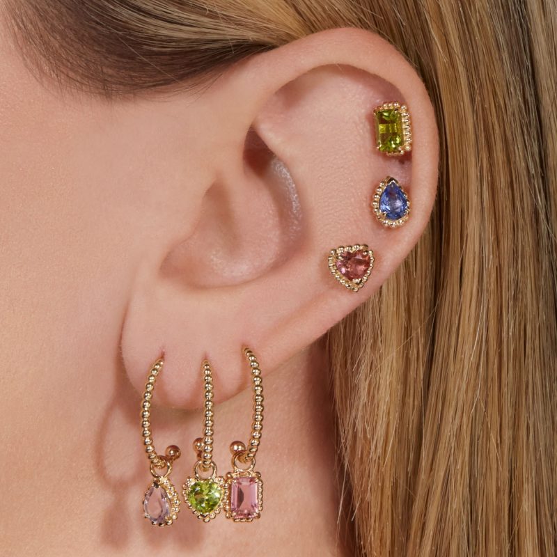 CANDY PERIDOT STUDS WEAR IT WITH