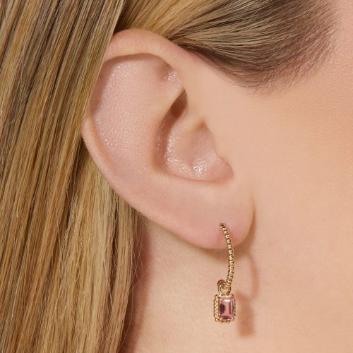 CANDY TOURMALINE HOOP CHARM ON BODY