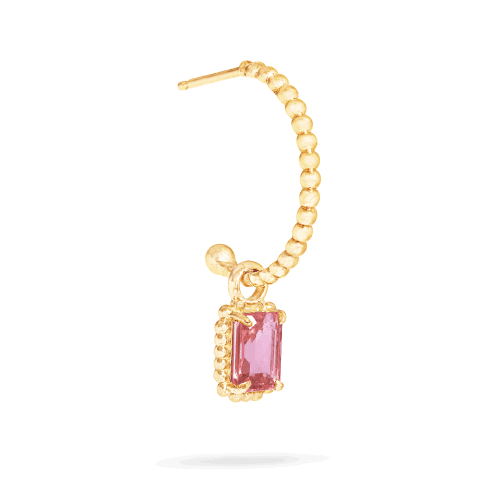 CANDY TOURMALINE HOOP CHARM ON HOOP