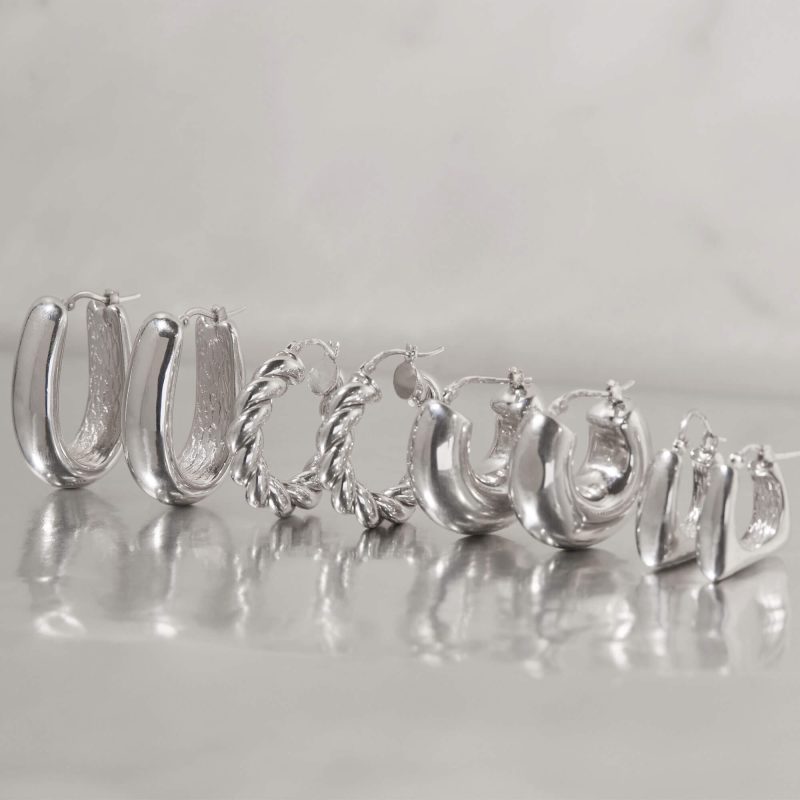 CHUNKY SILVER EARRING COLLECTION 3b6bb51b 5e90 40b7 82ba 50d8a7bc8f18