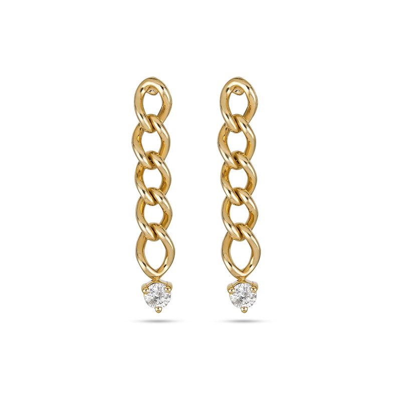 CURBSIDE DIAMOND DROP EARRINGS FRONT