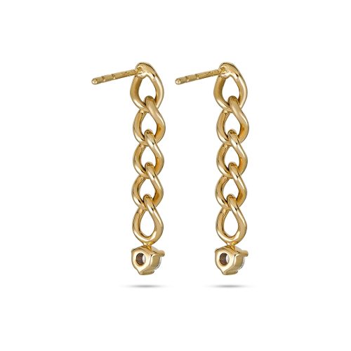 CURBSIDE DIAMOND DROP EARRINGS REAR