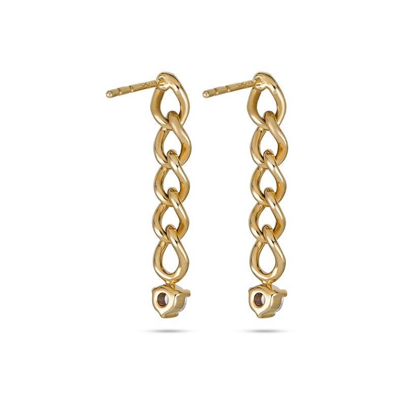 CURBSIDE DIAMOND DROP EARRINGS REAR