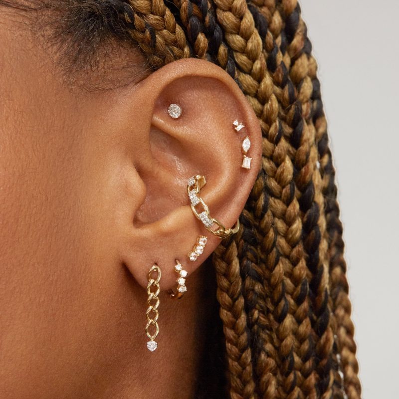 CURBSIDE DIAMOND DROP EARRINGS WEAR IT WITH