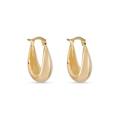 Stone and Strand 14K Yellow Gold Curvilinear Hoops Rear Image