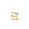 Stone and Strand 14K Yellow Gold  Custom Love Note Diamond Charm Front Image