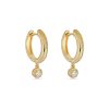 Stone and Strand 14K Yellow Gold Cyndi Earrings Side Image